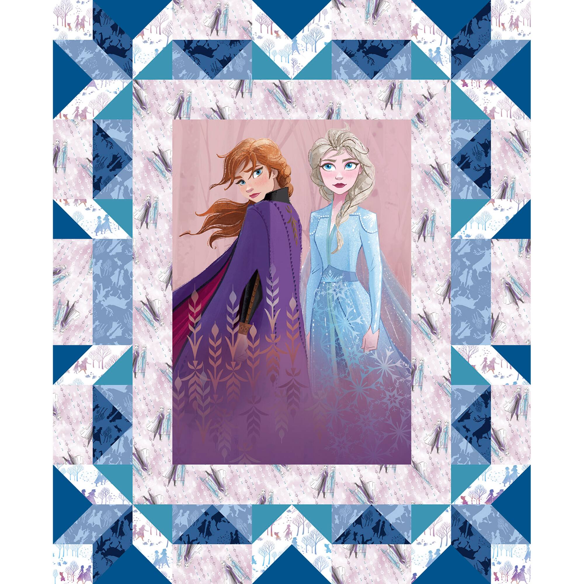 Disney® Frozen 2 Faux Quilt Panel Cotton Fabric